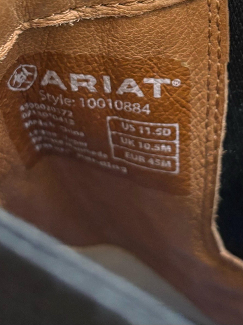 Ariat Heritage Front Zip Paddock Boots Brown Leather Equestrian Riding Boot 11.5 - Picture 5 of 6